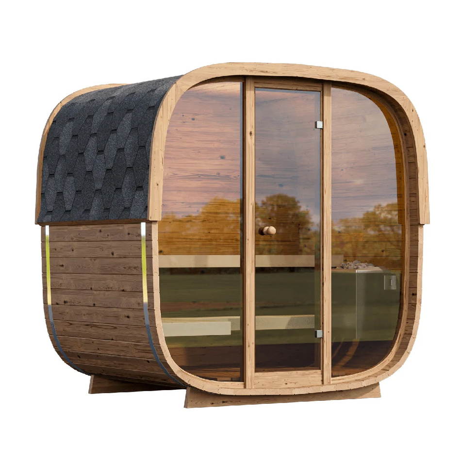 4 Person Traditional Outdoor Red Cedar Cube Sauna