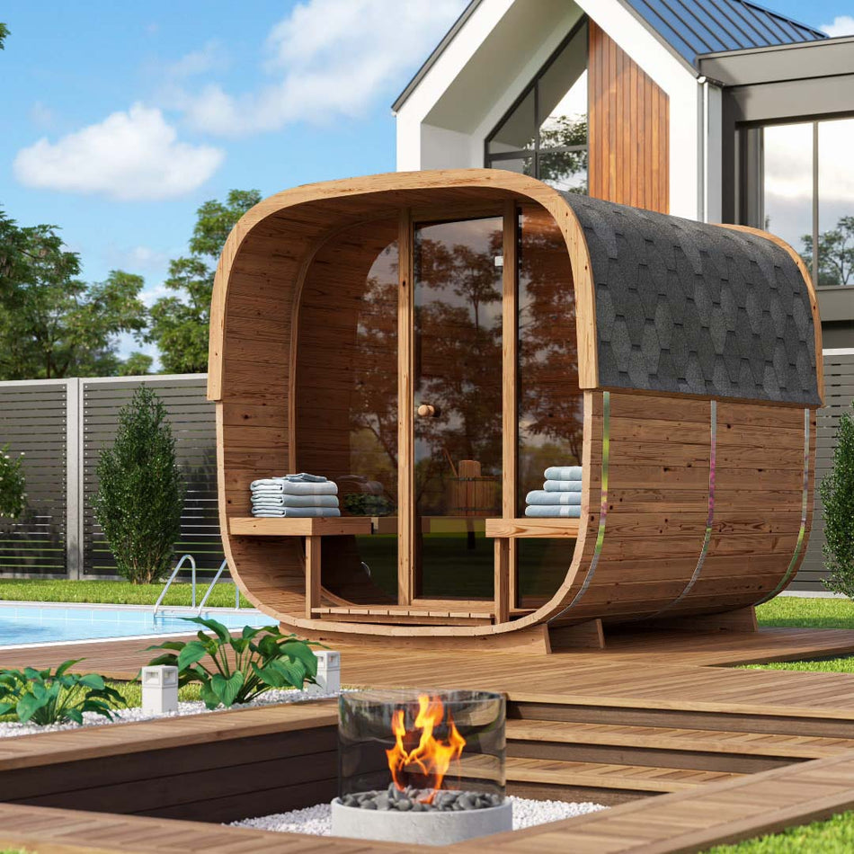 Cube 4 Person Traditional Outdoor Sauna