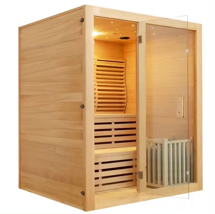 6 Person Traditional Indoor Red Cedar Sauna