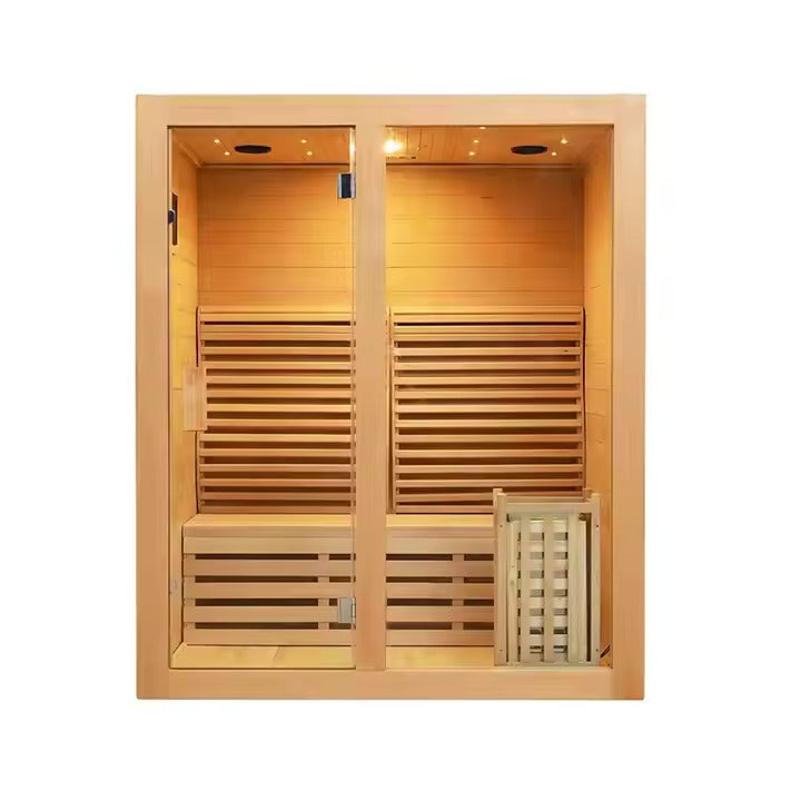 3 Person Traditional Indoor Red Cedar Sauna