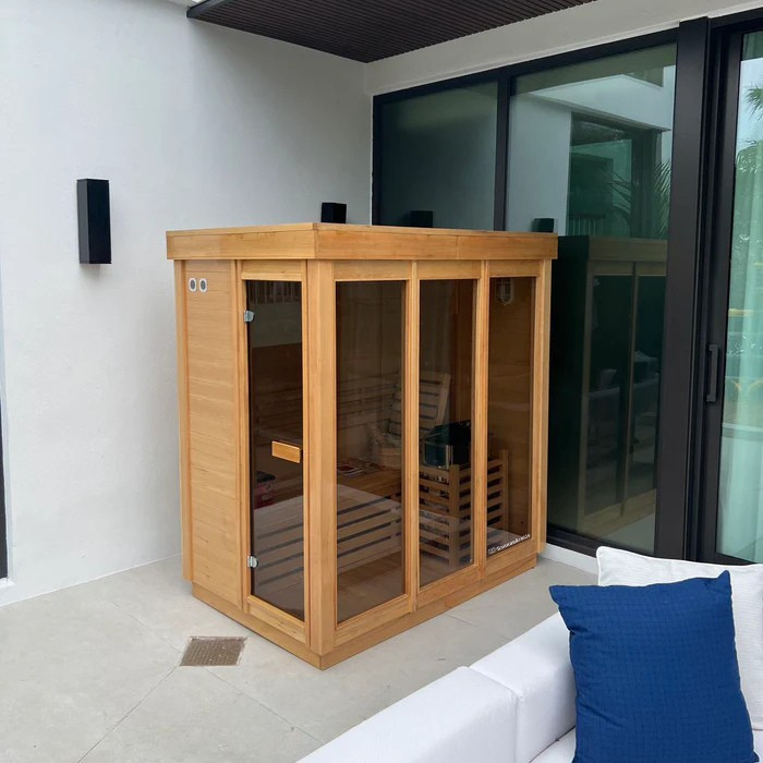 4 Person Traditional Outdoor Red Cedar Sauna