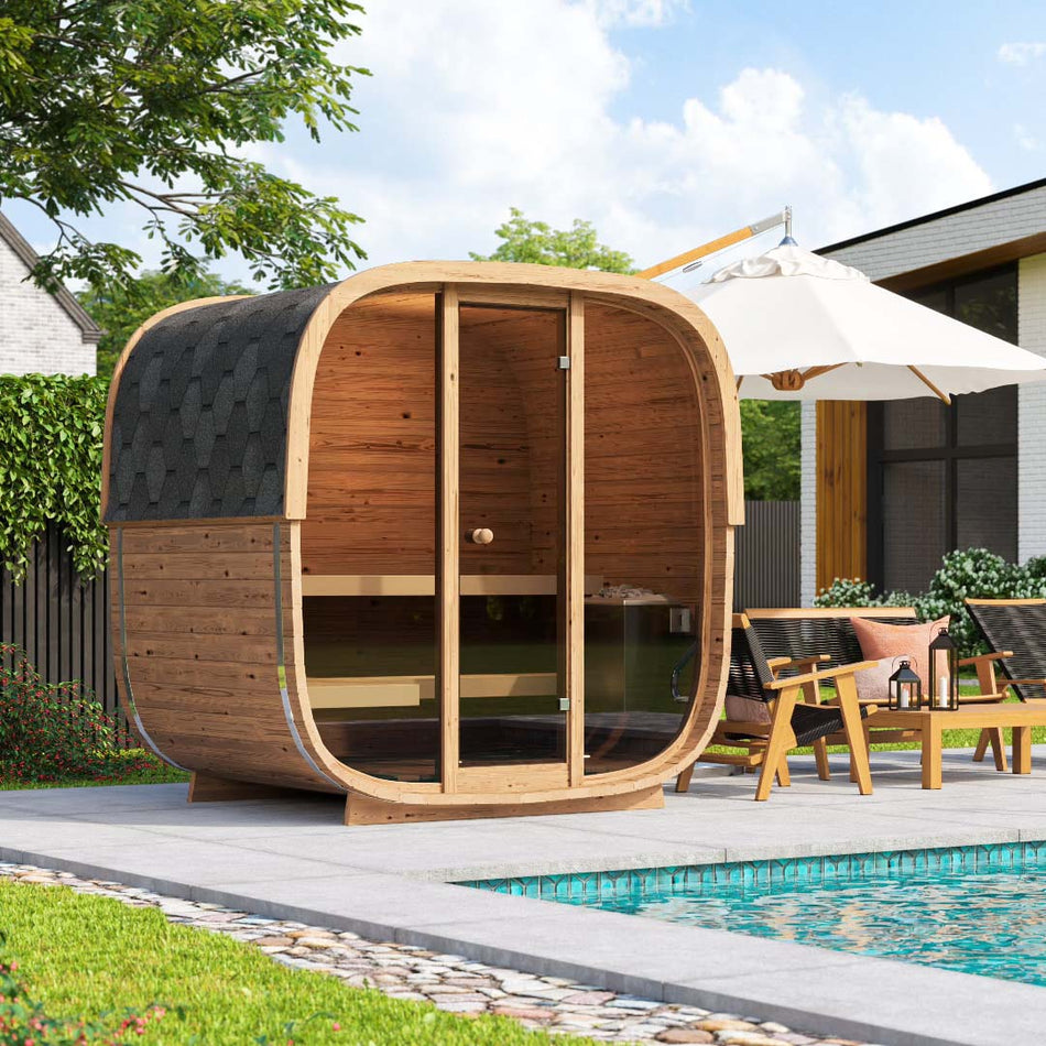 Cube 4 Person Traditional Outdoor Sauna