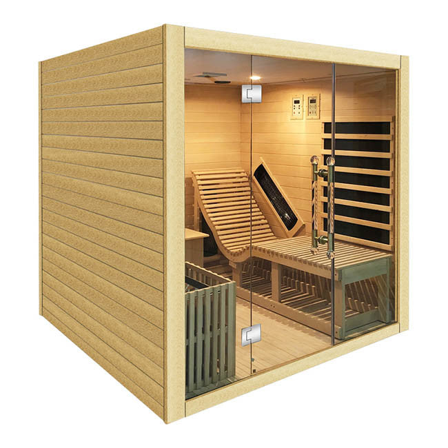 2 Person Infrared & Traditional Hybrid Red Cedar Sauna